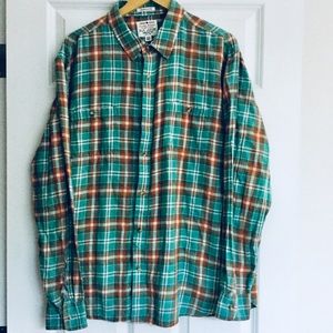 Lucky Brand Button Down plaid flannel print XXL